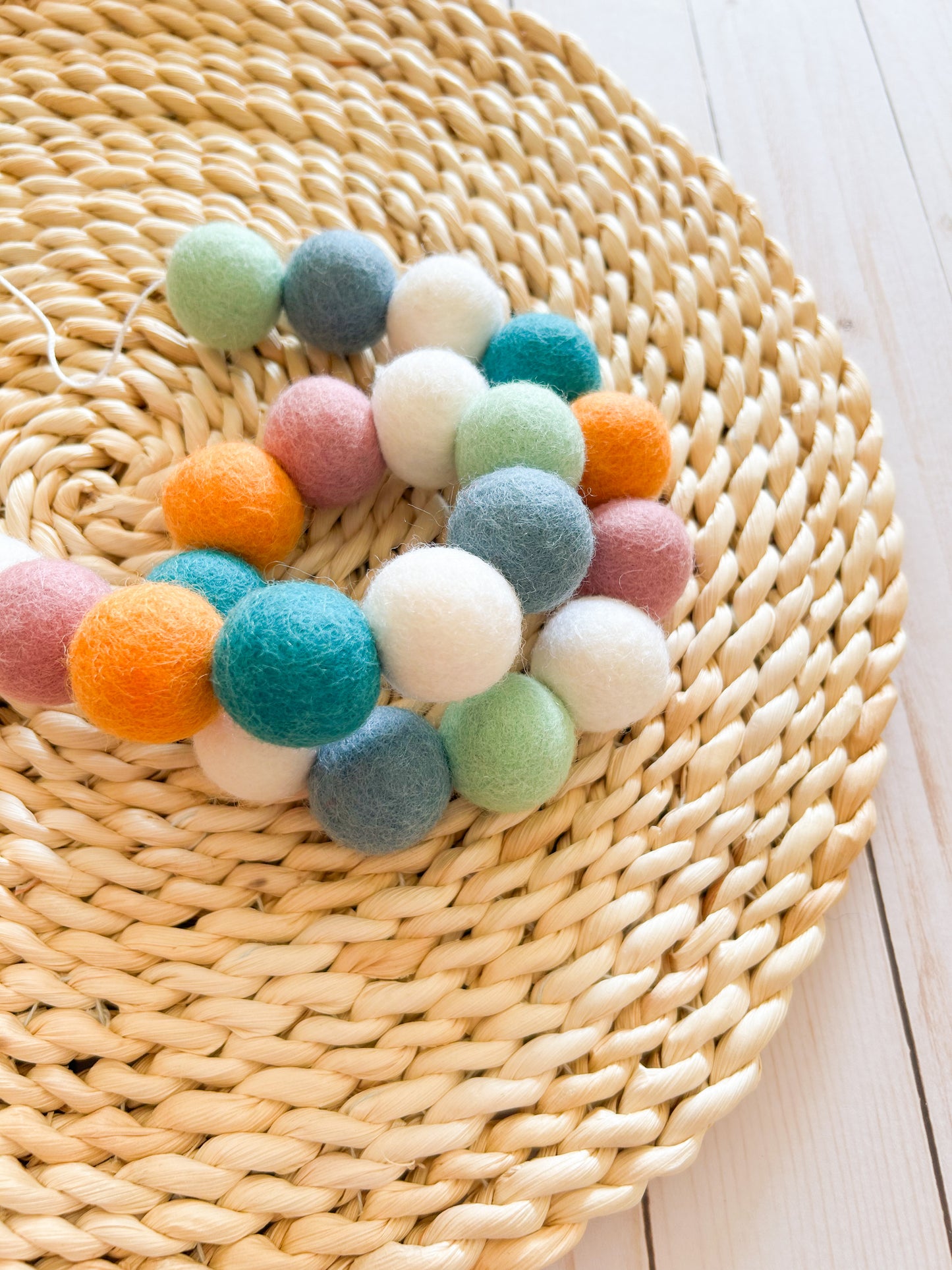 Summer at the Beach Felt Ball Garland