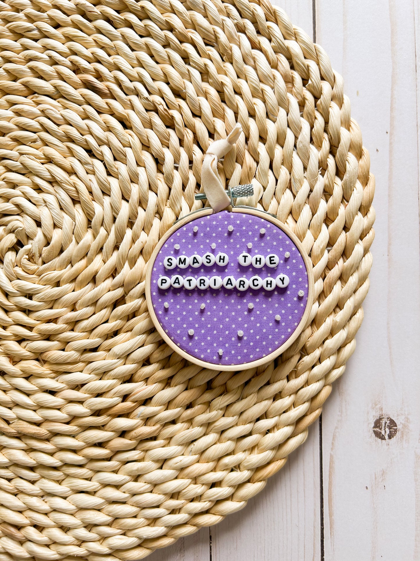 Smash the Patriarchy Hoop Ornament