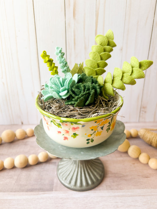 Felt Succulent Bowl