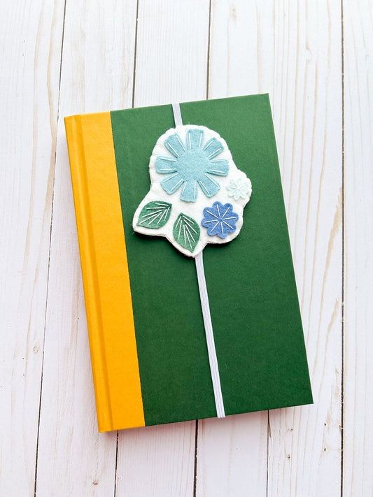 Blue Floral Bookmark