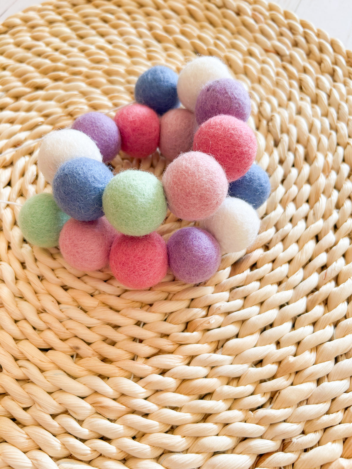 Sherbet Felt Ball Garland