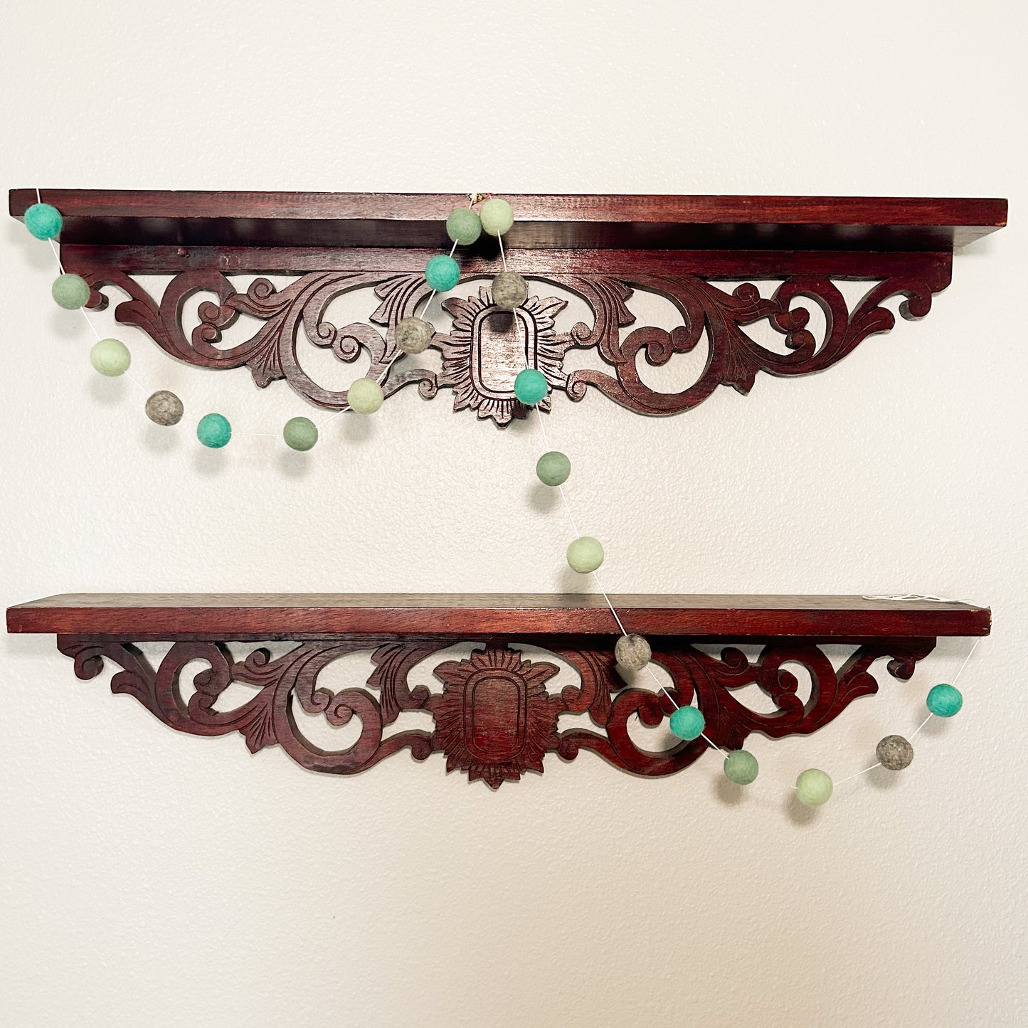 Aqua Felt Ball Garland