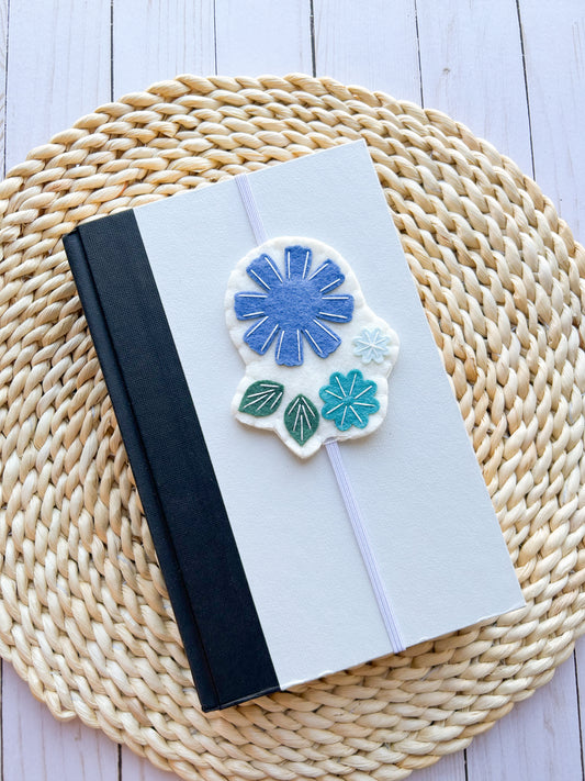 Blue Floral Bookmark