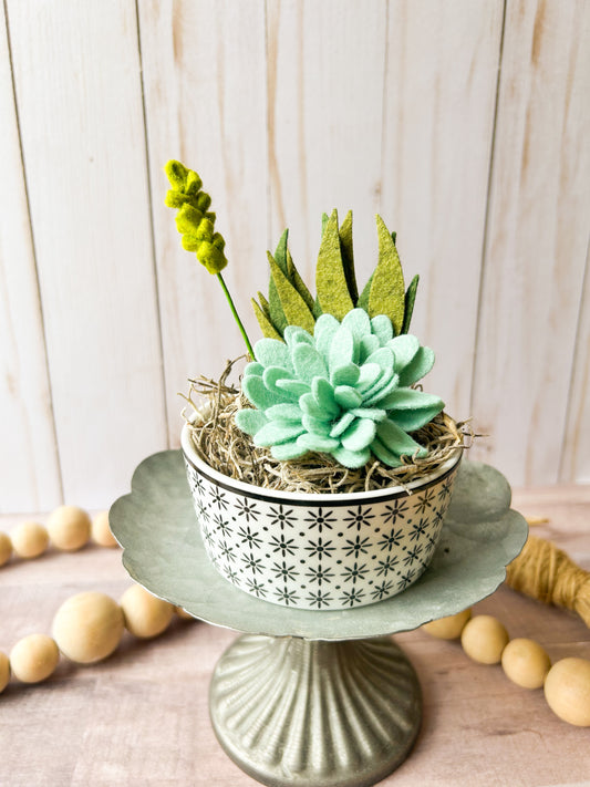 Mini Felt Succulent