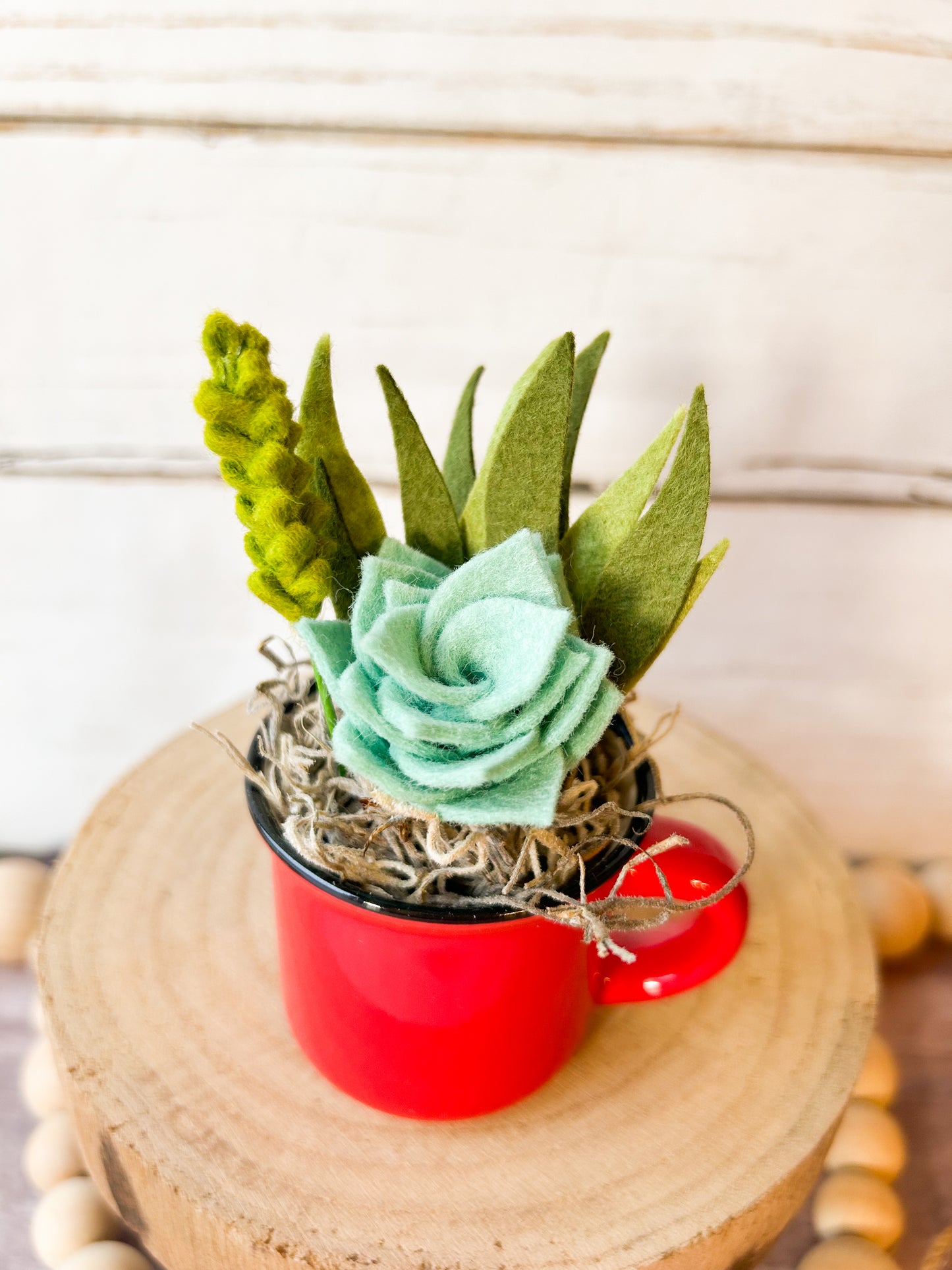 Mini Felt Succulent Cup