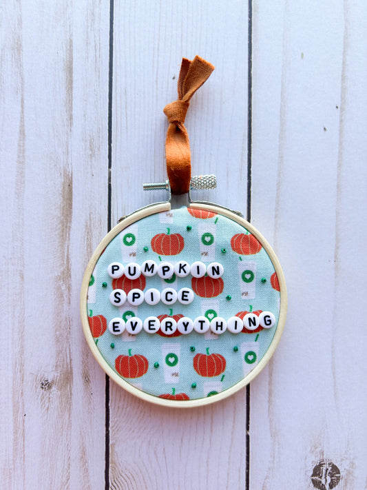 Pumpkin Spice Hoop Ornament