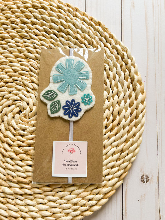 Blue Floral Bookmark