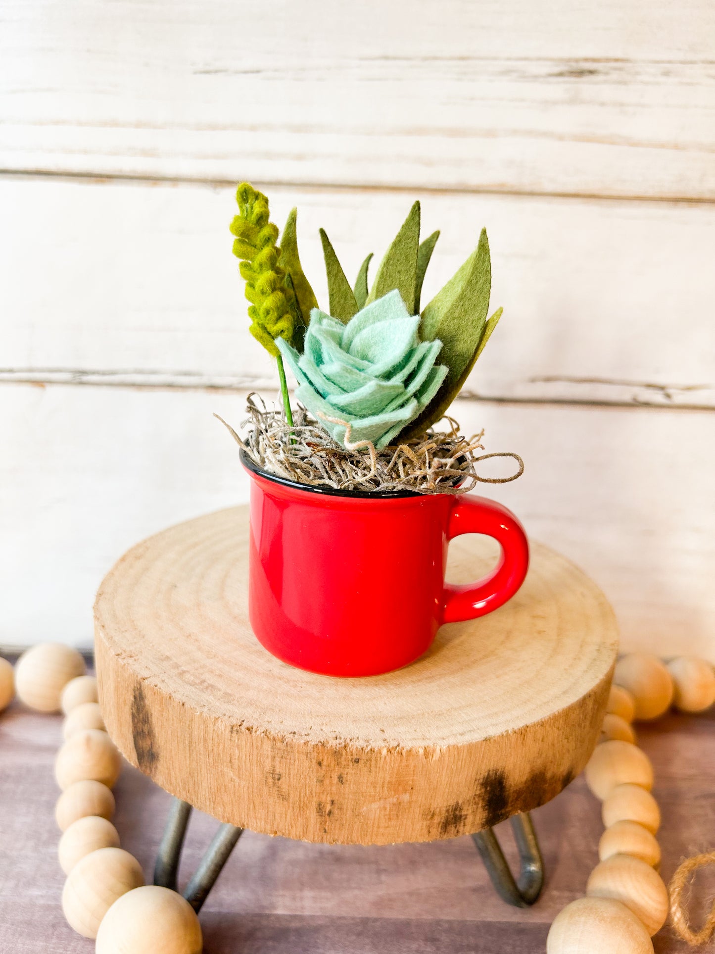 Mini Felt Succulent Cup