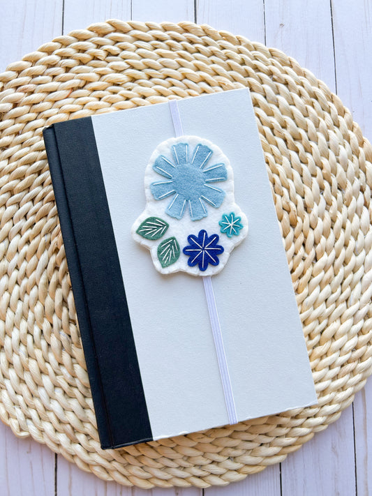 Blue Floral Bookmark