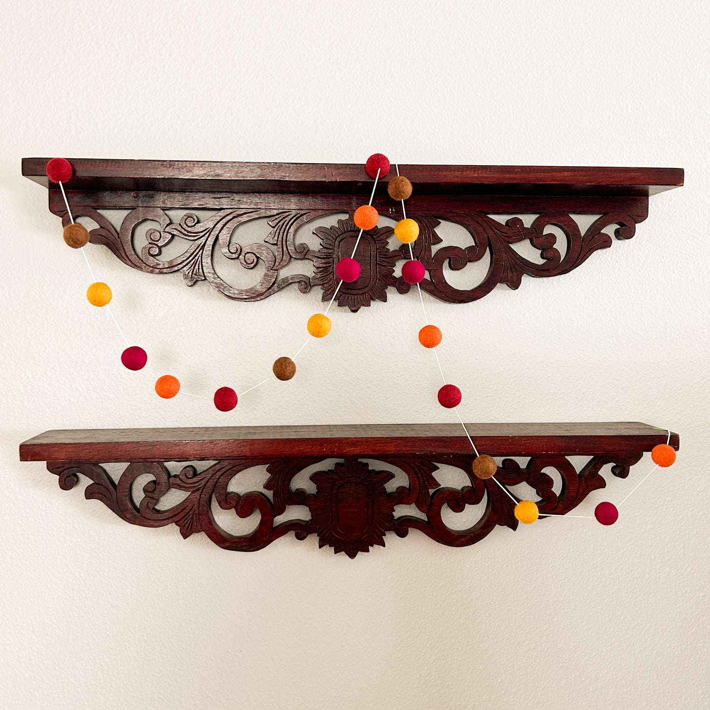 Fall Leaves Felt Ball Garland