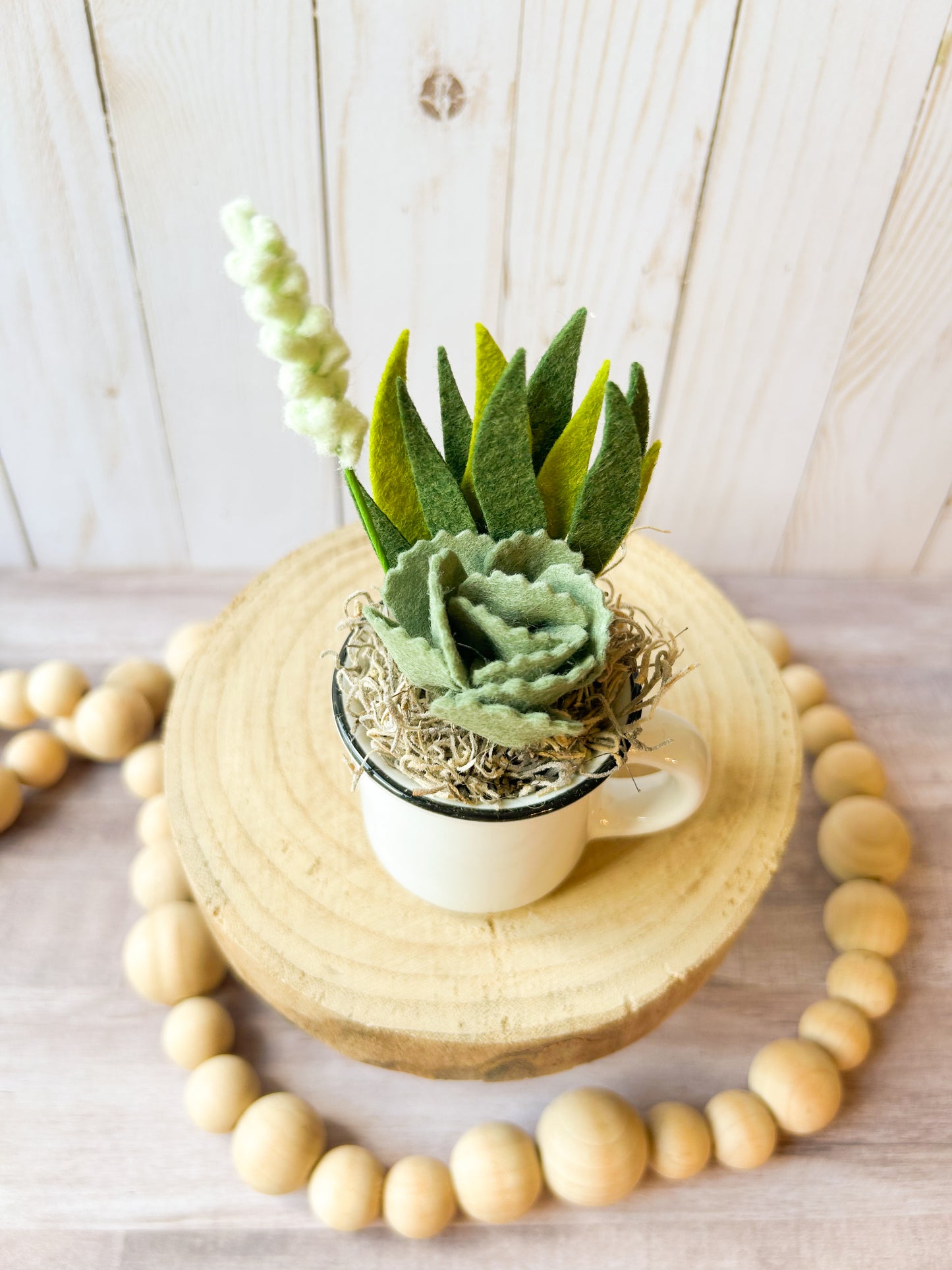 Mini Felt Succulent