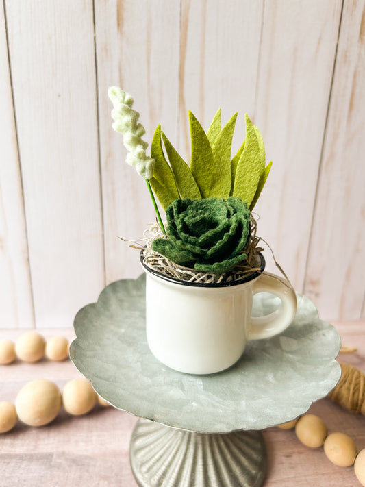 Mini Felt Succulent